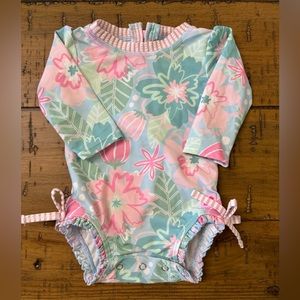 RuffleButts Long Sleeve One Piece Rash Guard